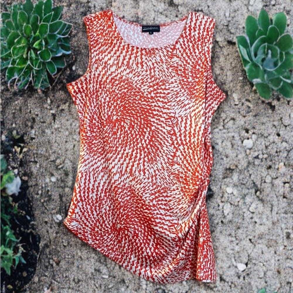 3/$15 Vandana Asymmetrical Swirl Blouse
